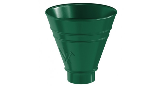 Воронка водосборная круглая Aquasystem 90мм GreenCoat Pural BT RAL 6005 (зеленый)