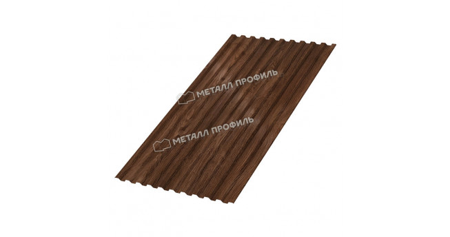Профилированный лист С-21x1000-B (ECOSTEEL-01-МореныйДуб-0,5)