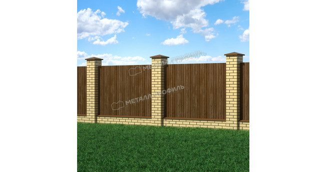 Профилированный лист МП-10x1100-A (ECOSTEEL_MA-01-МореныйДуб-0,5)