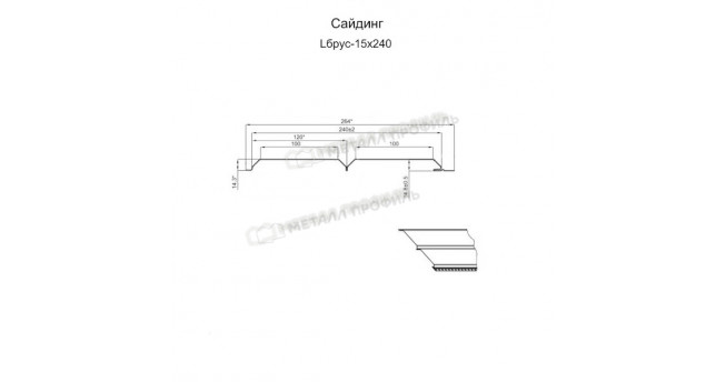 Сайдинг Lбрус-15х240 NormanMP (ПЭ-01-5005-0.5)