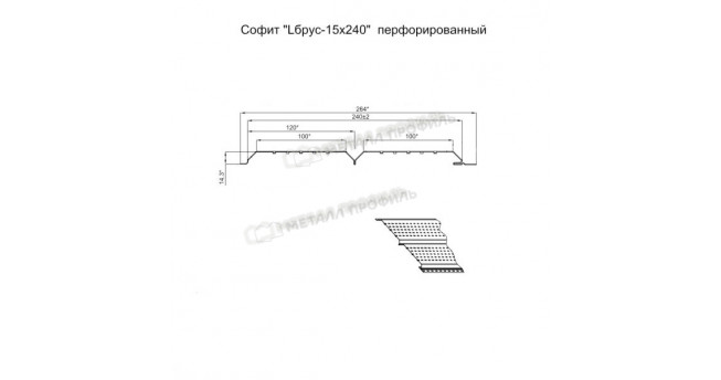 Софит Lбрус-15х240 (ПЭ-01-7004-0.5)